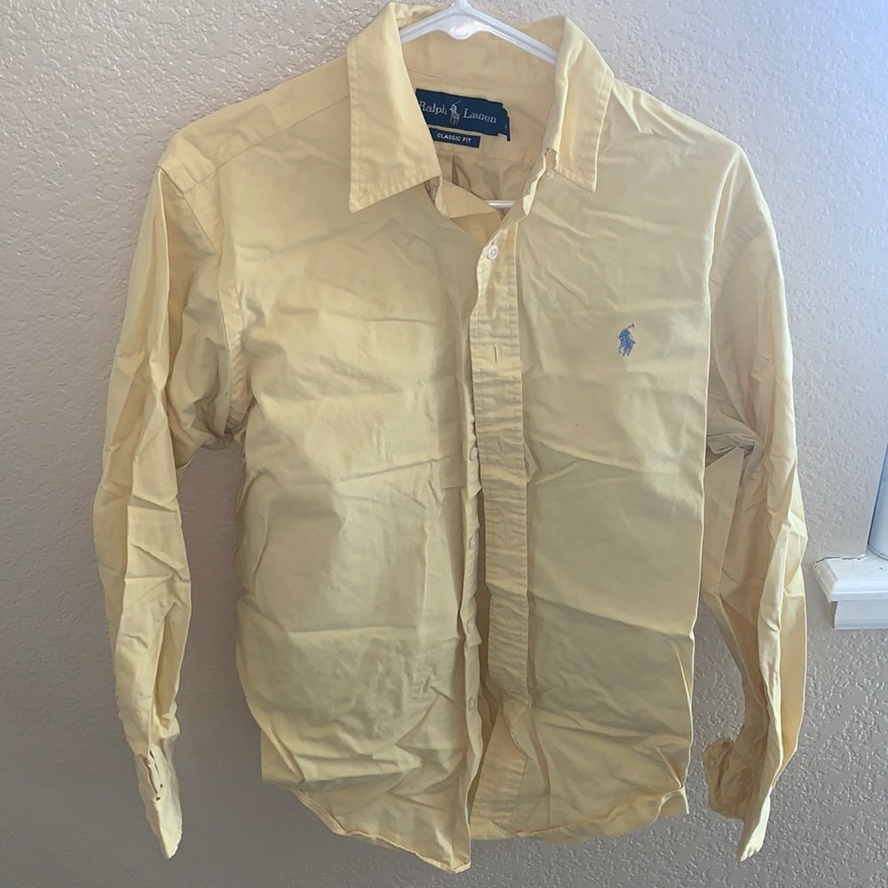 Yellow button up!!